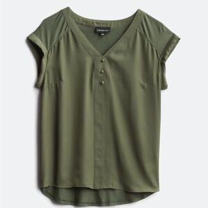 Fortune + Ivy Helina Mixed Material Blouse